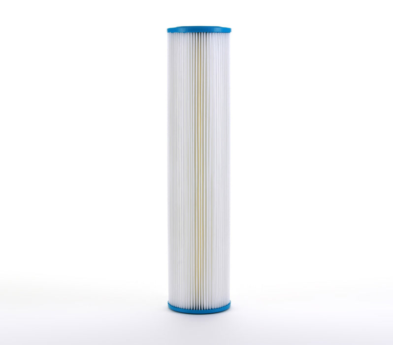 Pleated Sediment Water Filter Home or Commercial, Reusable 4.5" x 20" - 50 μm