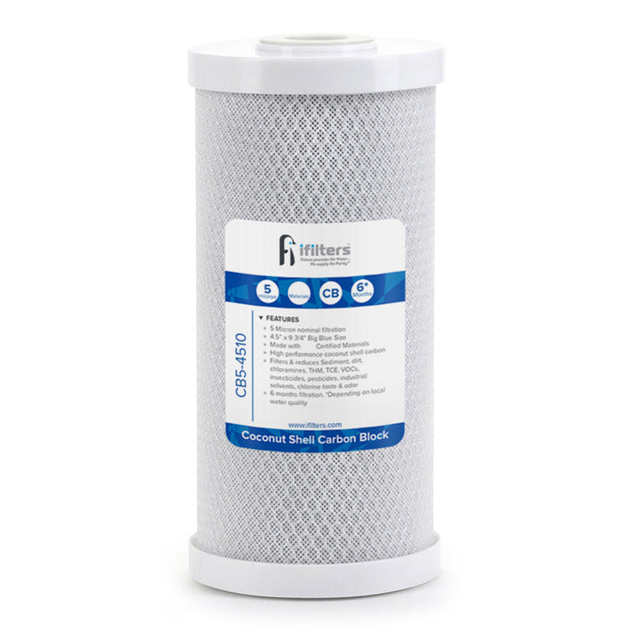 CB5-4510 Whole House Carbon Block Water Filter, 5 Micron 4.5"x10"