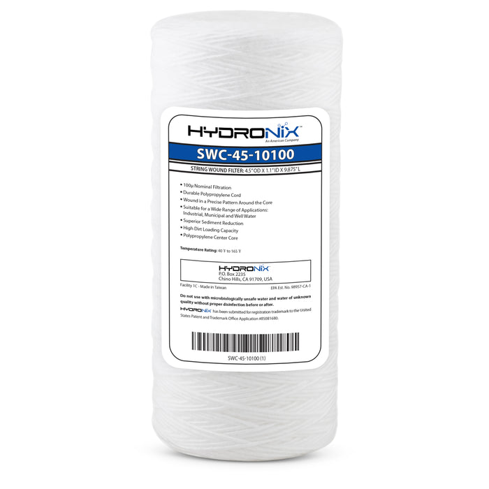Whole House Well Sediment String Wound Water Filter 100 micron 10"