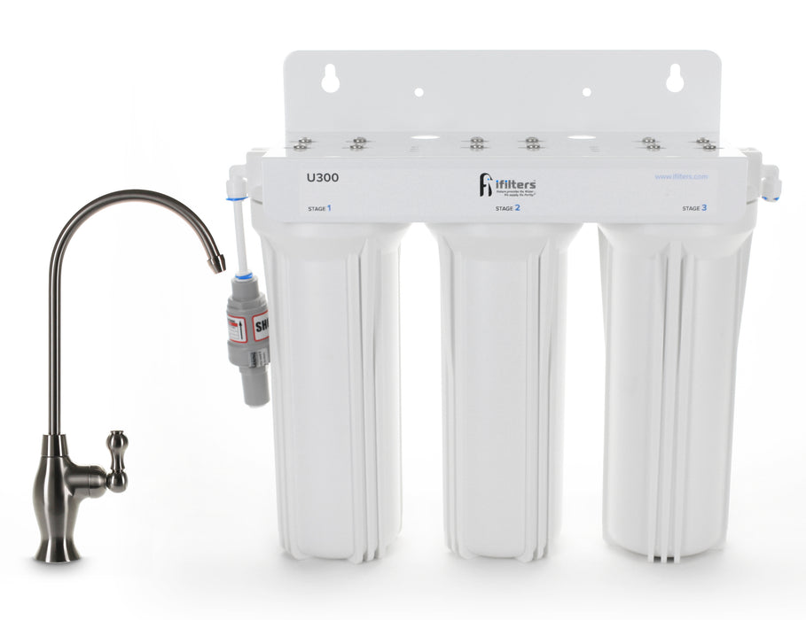 U300 Premium Drinking Water Filtration System 3 Stage & Designer Faucet
